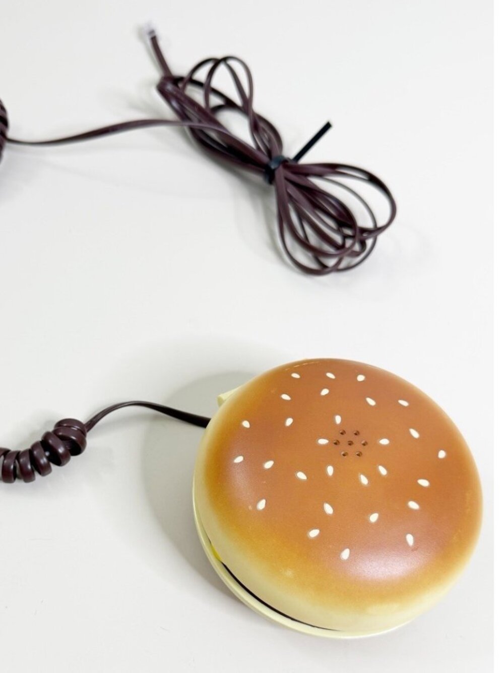 VTG 80-90s Spectra 4" Hamburger Phone  w/Cord Landline Retro Tested & Works EUC